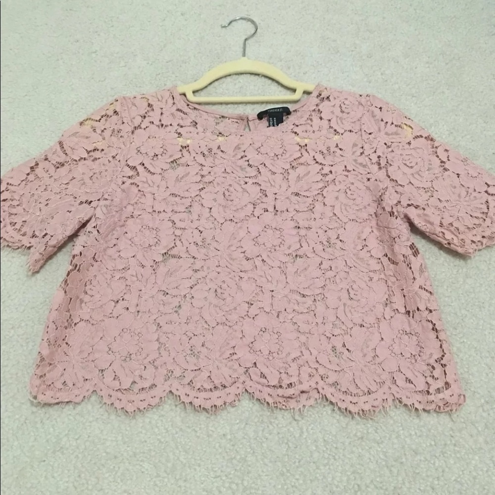 Forever 21 lace crop top